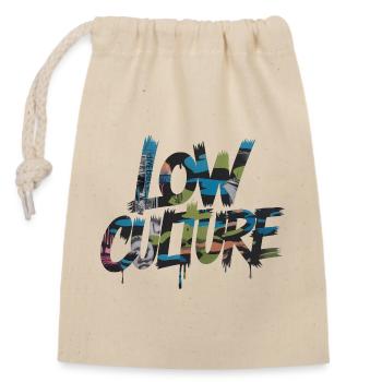 Love Culture Graffiti Collage - Verschließbarer Geschenkbeutel aus Baumwolle (14x20cm) - Natur - Vorne