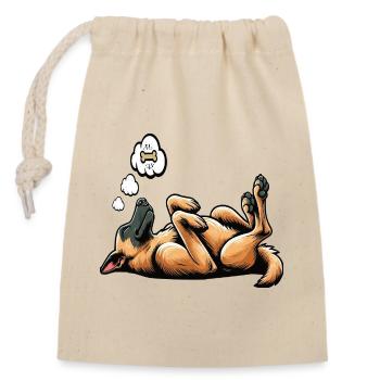 Malinois Belgian Shepherd Malinois Owner - Closable cotton gift bag (14x20cm) - nature - Front