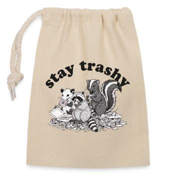 Reste Raton laveur Opossum Skunk - Sac cadeau en coton avec cordon (14 x 20 cm) - nature - Devant
