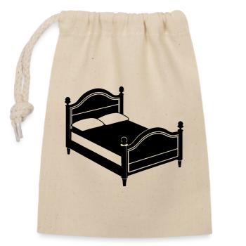 Lit - Sac cadeau en coton avec cordon (14 x 20 cm) - nature - Devant