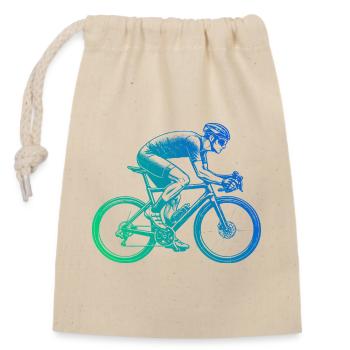 Gift idea for a road bike with road bike - Closable cotton gift bag (14x20cm) - nature - Front