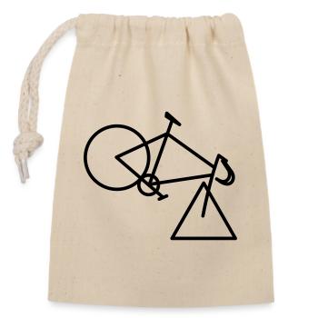 Tri-cycle - Sac cadeau en coton avec cordon (14 x 20 cm) - nature - Devant