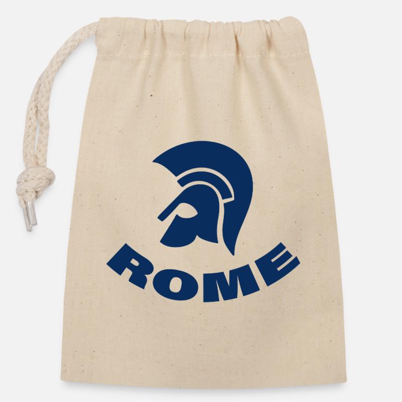 Rome - Closable cotton gift bag (14x20cm) - nature