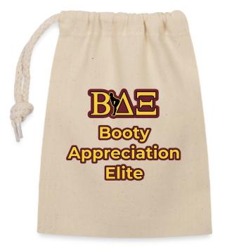BAE Booty Appreciation Elite University Student - Closable cotton gift bag (14x20cm) - nature - Front