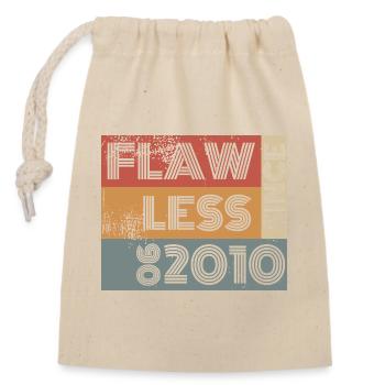 16th Birthday Flawless since 06/2010 - Closable cotton gift bag (14x20cm) - nature - Front