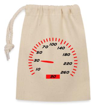 30th Birthday - Closable cotton gift bag (14x20cm) - nature - Front