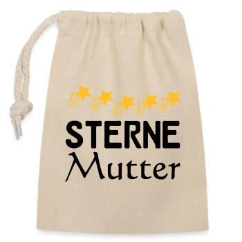 Sterne Mutter Mama Muttertag Familie Geschenk - Verschließbarer Geschenkbeutel aus Baumwolle (14x20cm) - Natur - Vorne