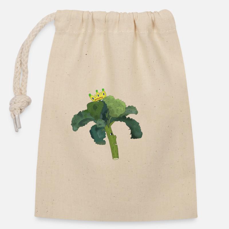 Kohlkönig - Verschließbarer Geschenkbeutel aus Baumwolle (14x20cm) - Natur