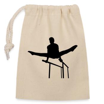 Gymnastics guy - Gymnastik guy - Verschließbarer Geschenkbeutel aus Baumwolle (14x20cm) - Natur - Vorne