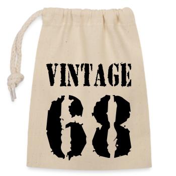 VINTAGE (1968) - Closable cotton gift bag (14x20cm) - nature - Front