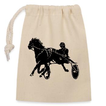 Trotteurs trotteurs - Sac cadeau en coton avec cordon (14 x 20 cm) - nature - Devant
