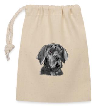 Mastiff - Closable cotton gift bag (14x20cm) - nature - Front