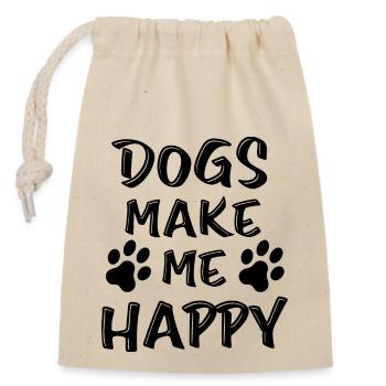 Chien de chasse - Sac cadeau en coton avec cordon (14 x 20 cm) - nature - Devant