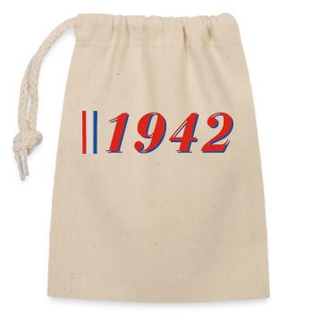 Year 1942 - Closable cotton gift bag (14x20cm) - nature - Front