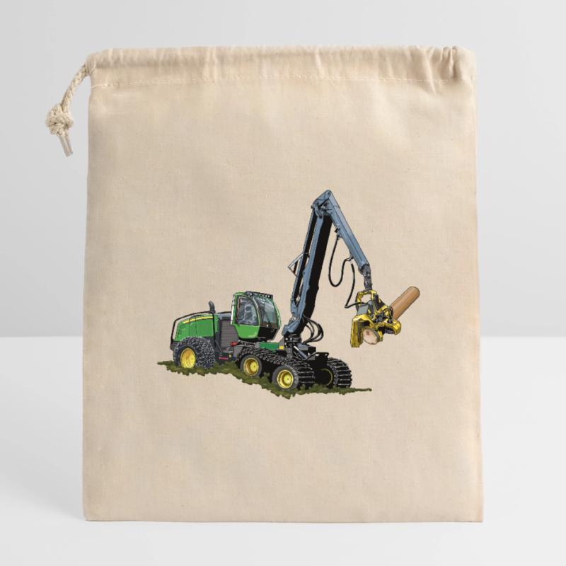 Moissonneuse-batteuse, Moissonneuse-batteuse Sac cadeau en coton avec cordon (14 x 20 cm)