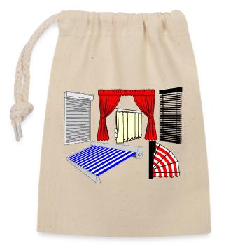 Sun protections - Closable cotton gift bag (14x20cm) - nature - Front