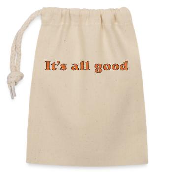 It's all good - Sac cadeau en coton avec cordon (14 x 20 cm) - nature - Devant