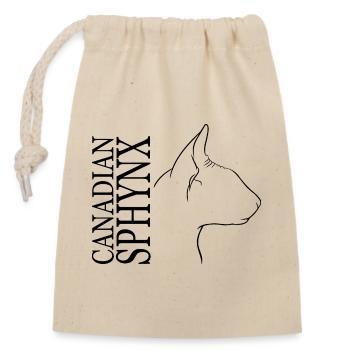 Profil Sphynx Canadien Chats Chat Wilsigns - Sac cadeau en coton avec cordon (14 x 20 cm) - nature - Devant