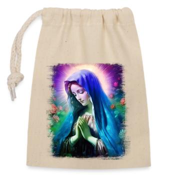 Holly Mary Maria Madonna Mariana Virgin Mary Holy - Closable cotton gift bag (14x20cm) - nature - Front