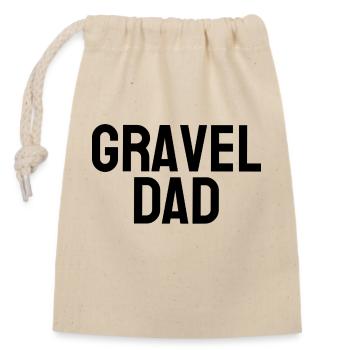 GRAVEL DAD Gravelbike - Closable cotton gift bag (14x20cm) - nature - Front