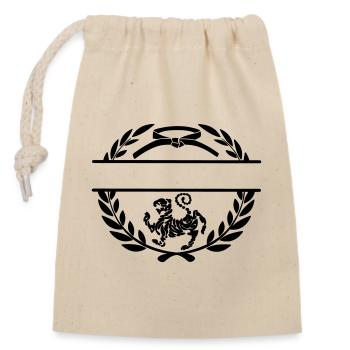 Couronne de laurier avec shotokan teiger et bande - Sac cadeau en coton avec cordon (14 x 20 cm) - nature - Devant