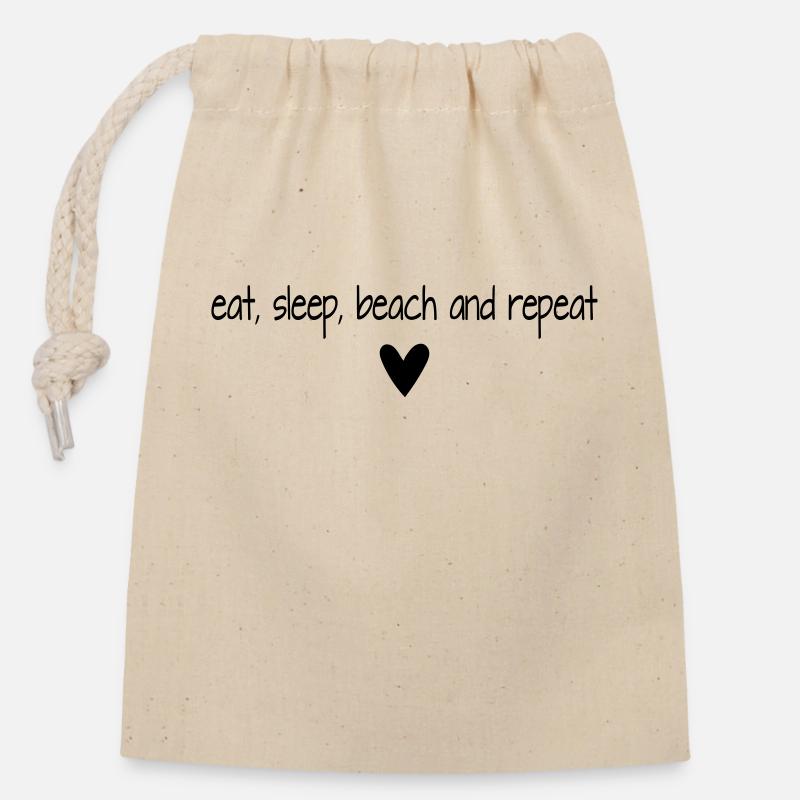 repeat - Closable cotton gift bag (14x20cm) - nature