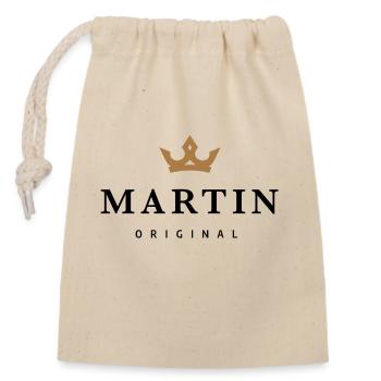 Martin - Sac cadeau en coton avec cordon (14 x 20 cm) - nature - Devant