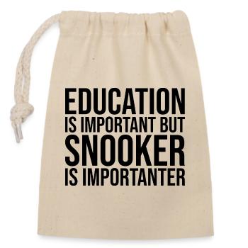 Snooker - Closable cotton gift bag (14x20cm) - nature - Front