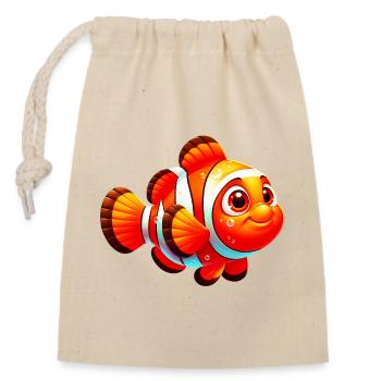 Clownfish - Closable cotton gift bag (14x20cm) - nature - Front