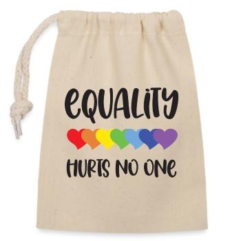 Mois de la fierté LGBT - L’égalité ne fait de mal à personne - Sac cadeau en coton avec cordon (14 x 20 cm) - nature - Devant
