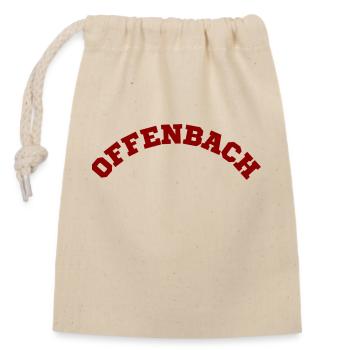 Offenbach - Verschließbarer Geschenkbeutel aus Baumwolle (14x20cm) - Natur - Vorne