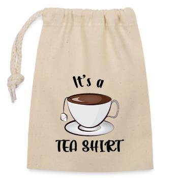 It's a Teashirt - Closable cotton gift bag (14x20cm) - nature - Front