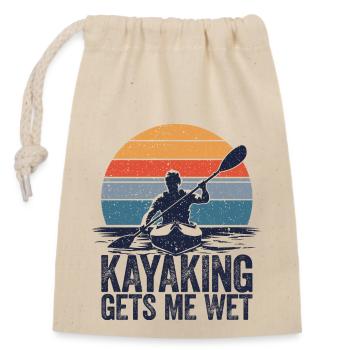 Spaßiger Spruch für Wassersportfans - Verschließbarer Geschenkbeutel aus Baumwolle (14x20cm) - Natur - Vorne