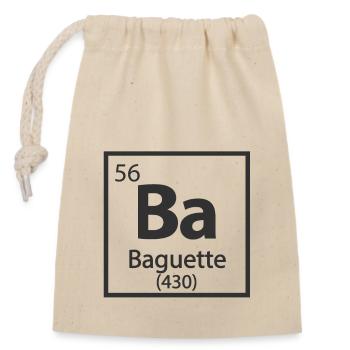 Baguette Element Periodic Table - Closable cotton gift bag (14x20cm) - nature - Front