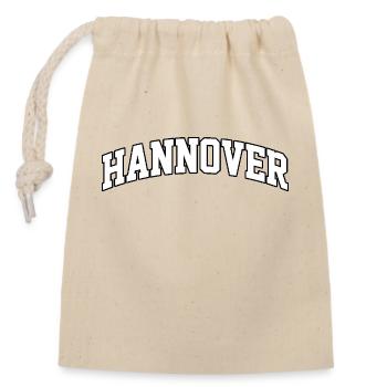 Logo Hannover : Design collégial dynamique - Sac cadeau en coton avec cordon (14 x 20 cm) - nature - Devant