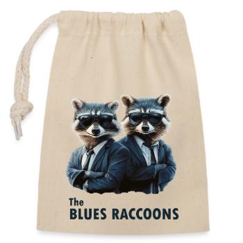 The Blues Raccoons 2 - Closable cotton gift bag (14x20cm) - nature - Front
