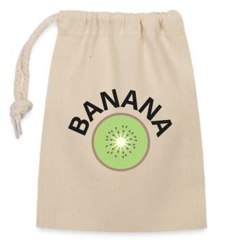 CRAZY FRUITS Collection - Closable cotton gift bag (14x20cm) - nature - Front