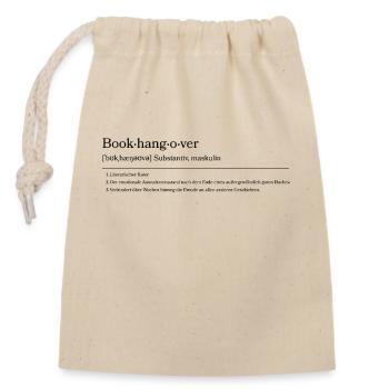 Gueule de bois des livres - Sac cadeau en coton avec cordon (14 x 20 cm) - nature - Devant