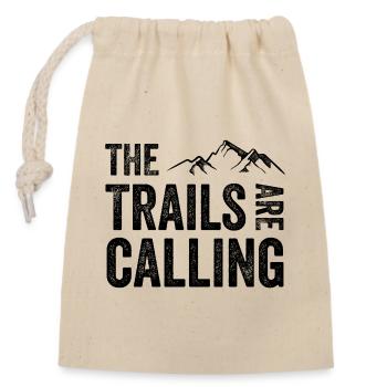 The Trails Are Calling - Closable cotton gift bag (14x20cm) - nature - Front