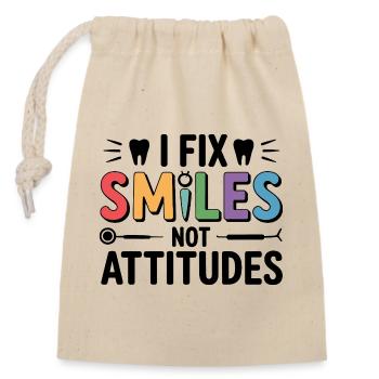 Dental Lab Technician Bridge Art  - Closable cotton gift bag (14x20cm) - nature - Front