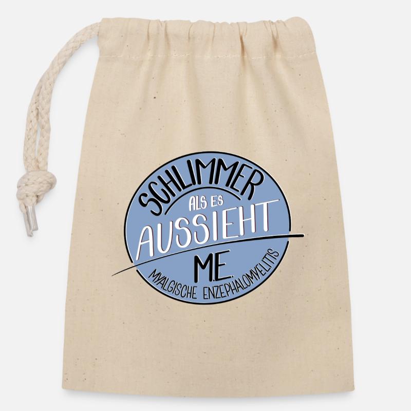 Schlimmer als es aussieht, ME - Verschließbarer Geschenkbeutel aus Baumwolle (14x20cm) - Natur