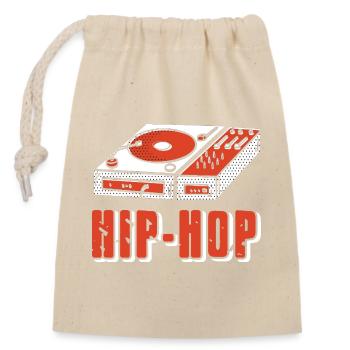 Turntable Rhythm Culture Vinyl DJ Vibes - Verschließbarer Geschenkbeutel aus Baumwolle (14x20cm) - Natur - Vorne