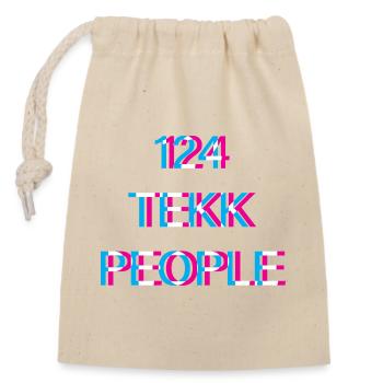 Hardtekk Tekk - Closable cotton gift bag (14x20cm) - nature - Front