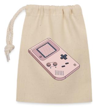 Retro-Pastell-Game Boy - Verschließbarer Geschenkbeutel aus Baumwolle (14x20cm) - Natur - Vorne