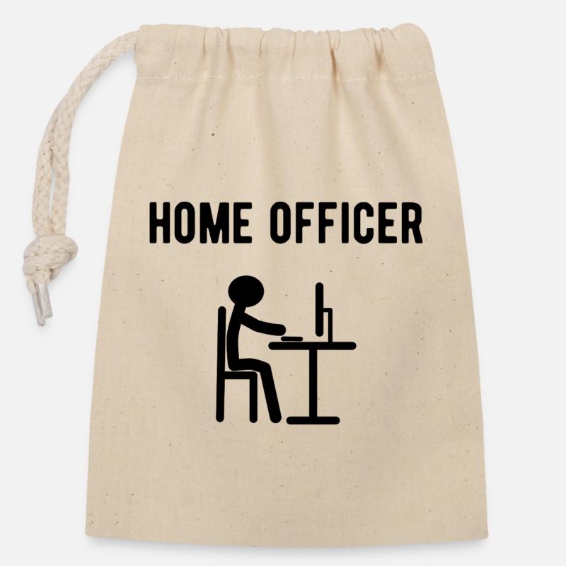 Home Officer - Verschließbarer Geschenkbeutel aus Baumwolle (14x20cm) - Natur