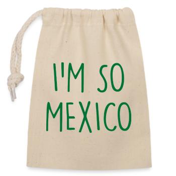 Mexico Mexiko - Closable cotton gift bag (14x20cm) - nature - Front
