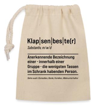 Slap Best Slaps Dictions amusantes en psychiatrie - Sac cadeau en coton avec cordon (14 x 20 cm) - nature - Devant