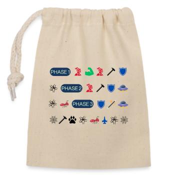 Superhero Order - Closable cotton gift bag (14x20cm) - nature - Front