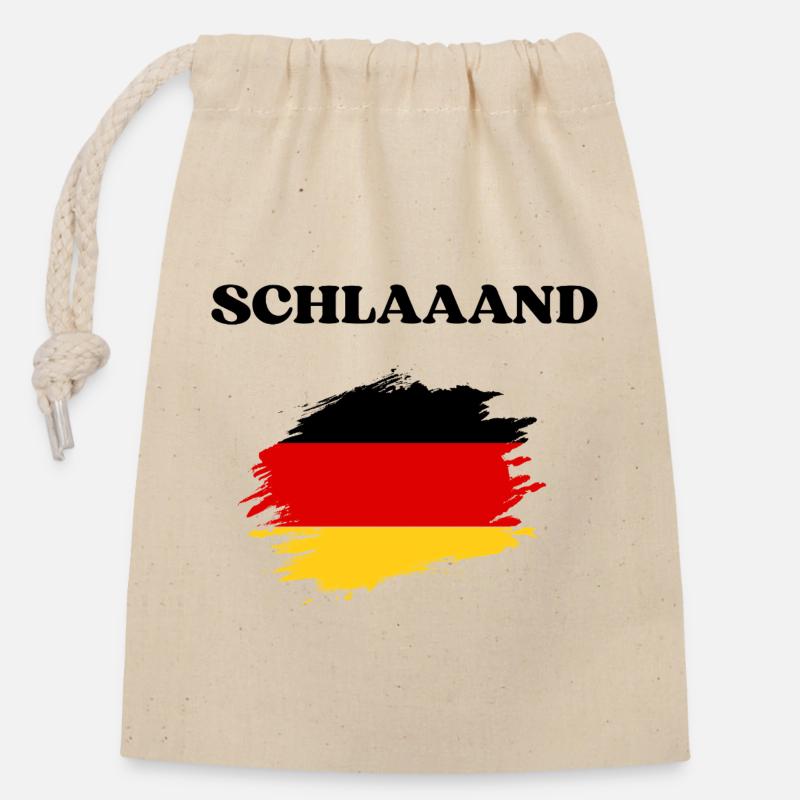 SCHLAAAND - Verschließbarer Geschenkbeutel aus Baumwolle (14x20cm) - Natur