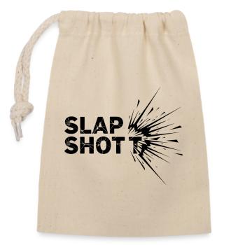 Eishockey Puck Action Schlittschuh Hockey Sport - Closable cotton gift bag (14x20cm) - nature - Front